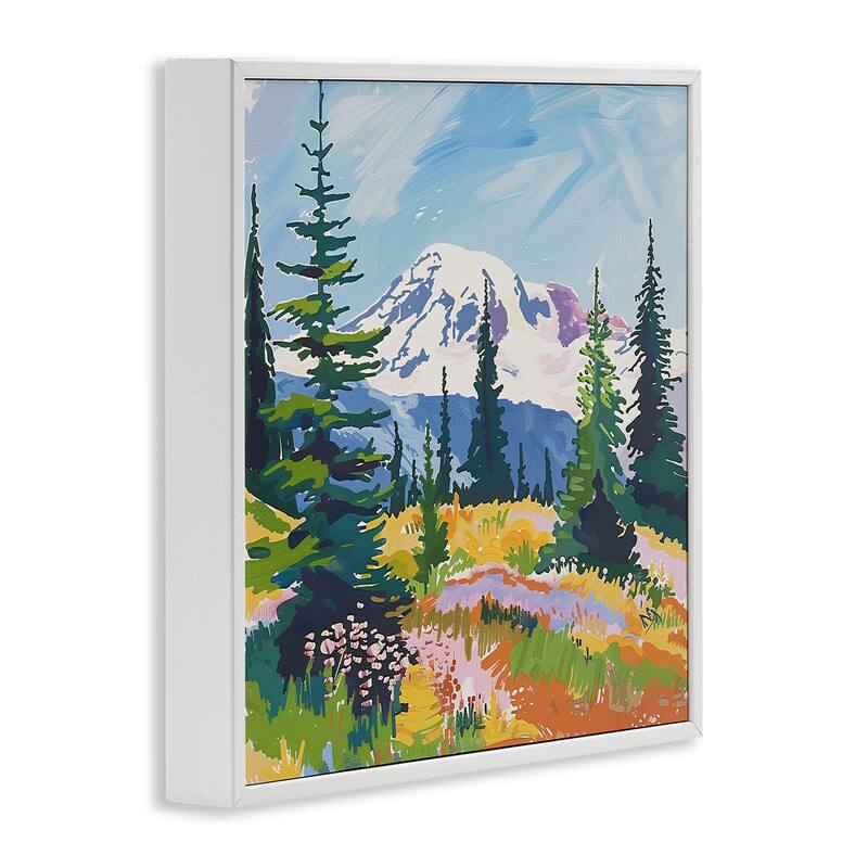 Stupell Peaceful Mountain Valley Scenery Framed Giclee Art Design By Walker Noble