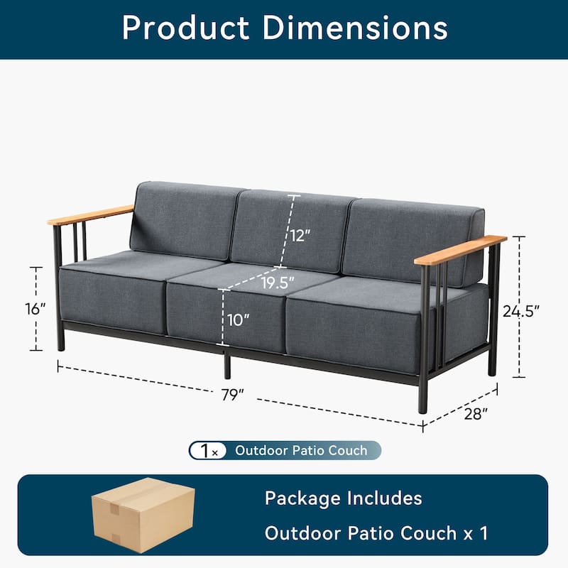 Outdoor Patio Funiture Set with Extra-Thick Seat cushion