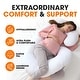 preview thumbnail 2 of 6, Cheer Collection J-Shape Kapok Pregnancy Body Pillow with Washable Cover