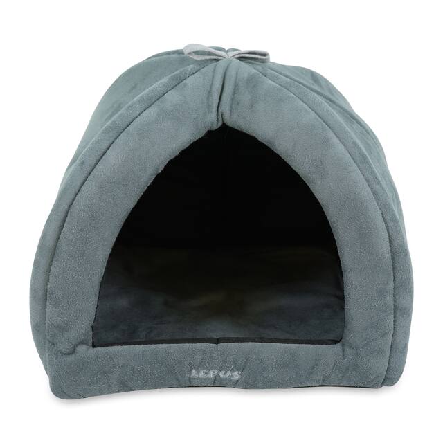 Pets Washable Pet Tent Bed - Cozy Covered Small Cat Bed and Dog Igloo Bed