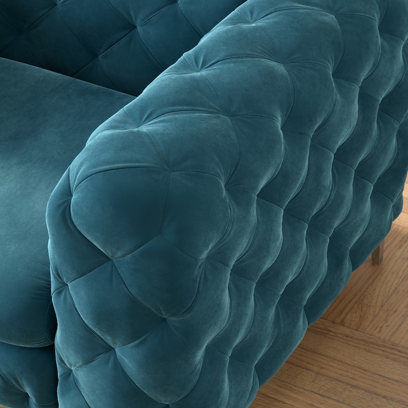 Corvus Aosta Tufted Velvet Chesterfield Club Chair