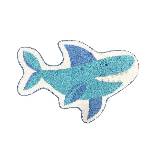 slide 2 of 3, Style Quarters bath rug shark