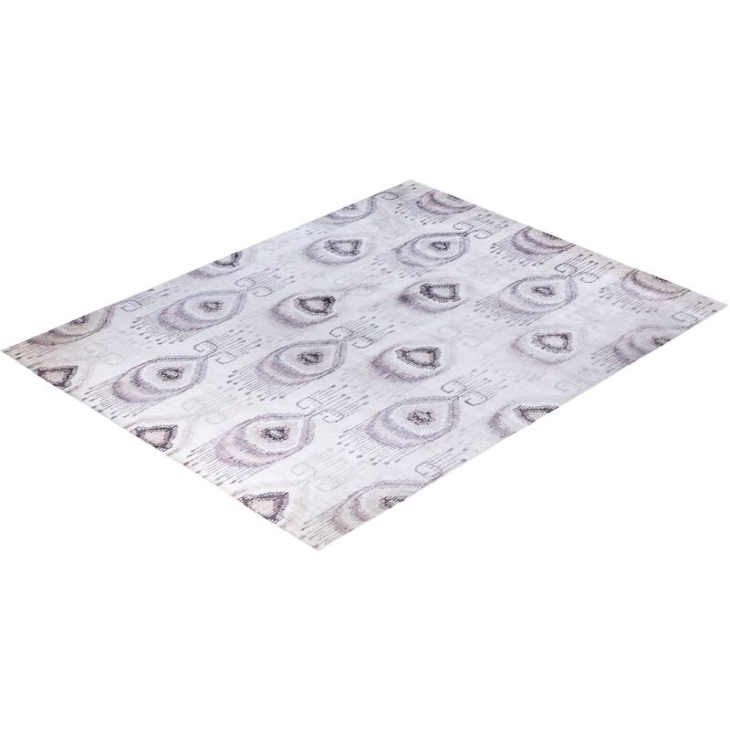 Modern One-of-a-Kind Hand-Knotted Area Rug, Gray - 9' 2" x 11' 9"