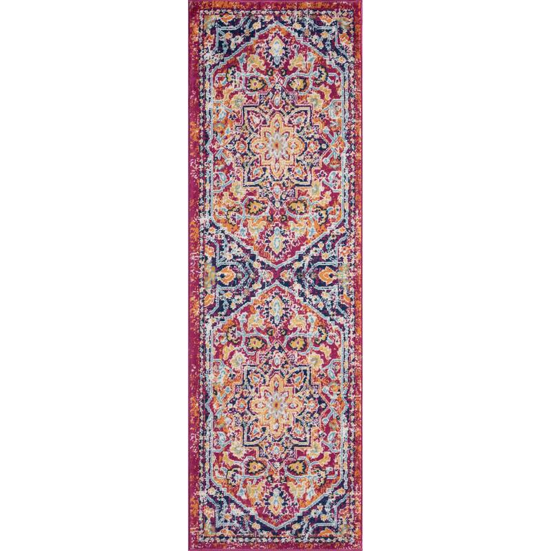 Dynah Bohemian & Eclectic Medallion Indoor Area Rug