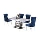 preview thumbnail 28 of 32, Best Quality Furniture White Genuine Marble 5-Piece Dining Set