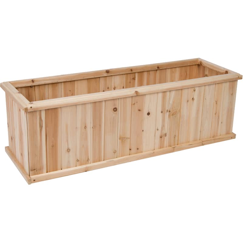 BloomBox Wooden Raised Garden Bed Backyard Patio for Herbs, Flowers, Vegetables with Drainage Holes