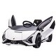 preview thumbnail 1 of 6, Lamborghini SIAN 12V Kids Ride On Car with Remote Control, Music, Headlights, & Seat Belt Safety, Ages 3-5 - White Kids - White