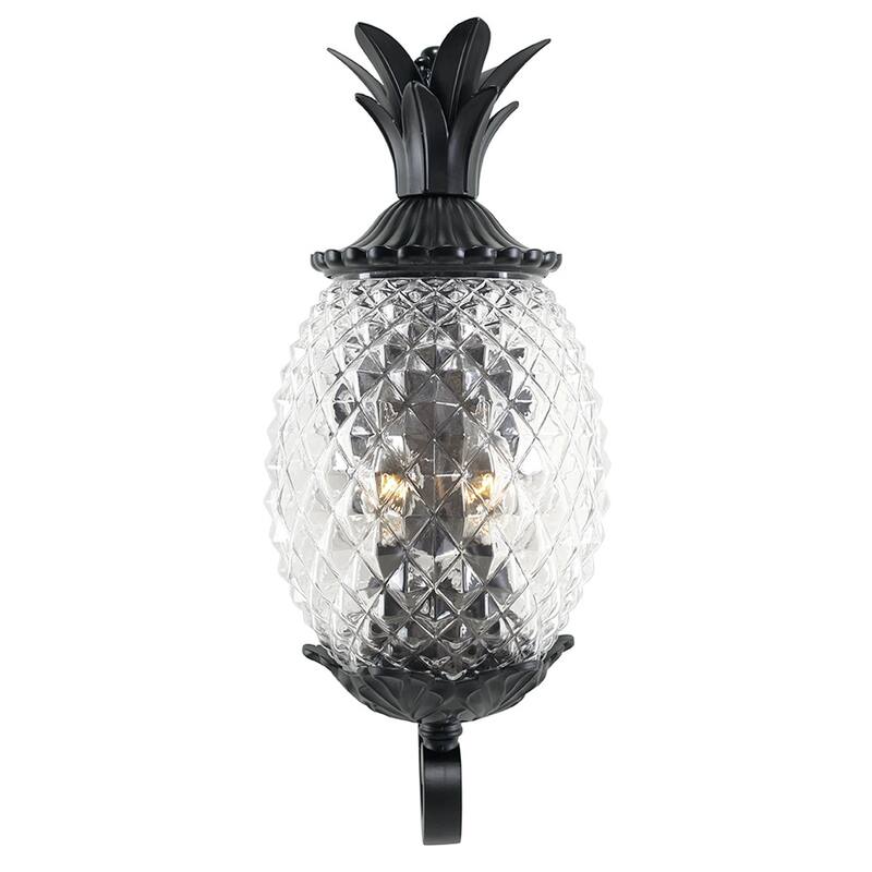 Lanai 2-light Outdoor Matte Black Wall Lantern