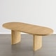 preview thumbnail 2 of 9, Spruce & Spring Modern 75" Extendable Oval Dining Table with Curved Base