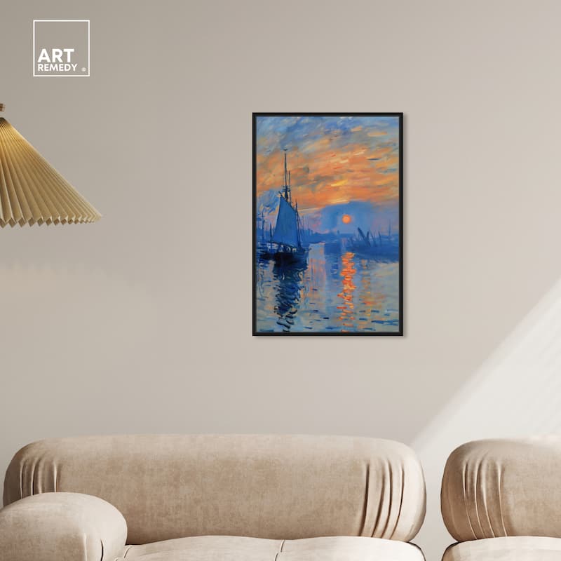 Art Remedy Till Dusk Framed Sailing 1 Piece Canvas Wall Art