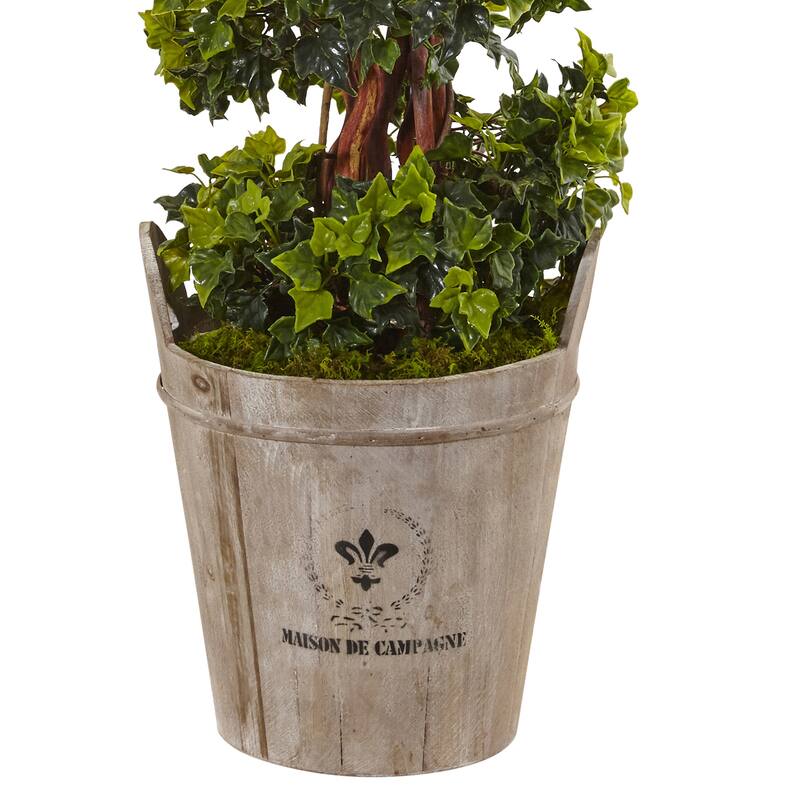4' Artificial English Ivy Outdoor Potted Tree