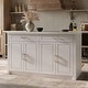 preview thumbnail 29 of 40, Kitchen Island with Storage Cabinet, White Kitchen Island Table with Drawers & Shelves Pantry