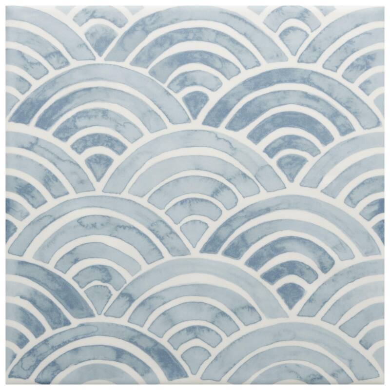 Merola Tile Berta Escalas 7-7/8" x 7-7/8" Ceramic Wall Tile