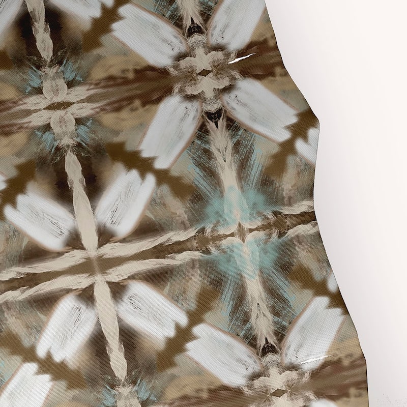 Beach Tile Geometric Print Shower Curtain