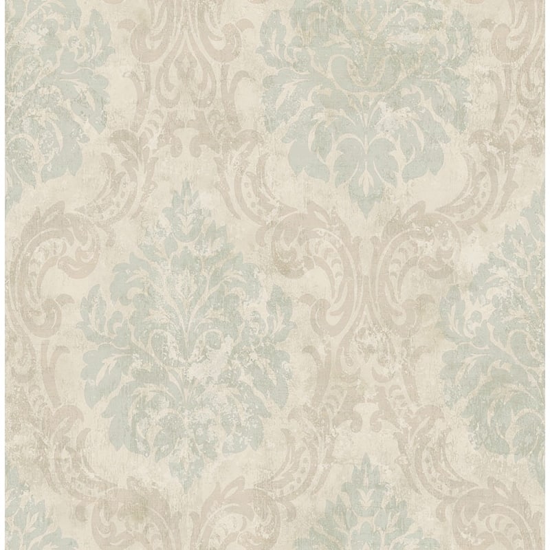 Seabrook Designs Putnam Damask Unpasted Wallpaper