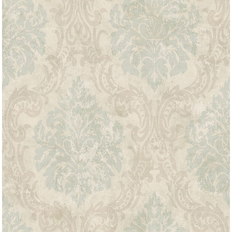 Seabrook Designs Putnam Damask Unpasted Wallpaper