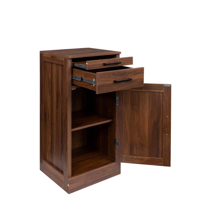 Modern Wine Bar Cabinet with Drawers and Storage Shelf for Living Room, Dining Room