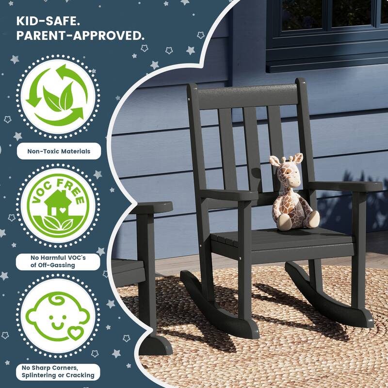 Laguna Kids Outdoor Poly Rocking Chair (Set of 2)