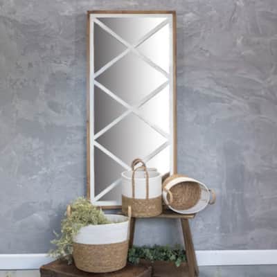 47" Lattice Pattern Mirror - 24"L x 1.5"W x 47"H