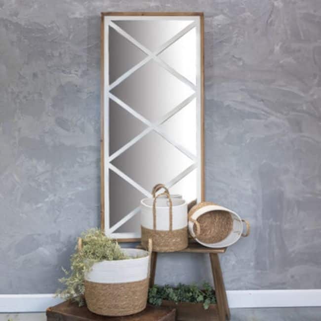 47" Lattice Pattern Mirror - 24"L x 1.5"W x 47"H