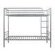 preview thumbnail 5 of 5, Twin Over Twin Metal Bunk Bed (Silver)