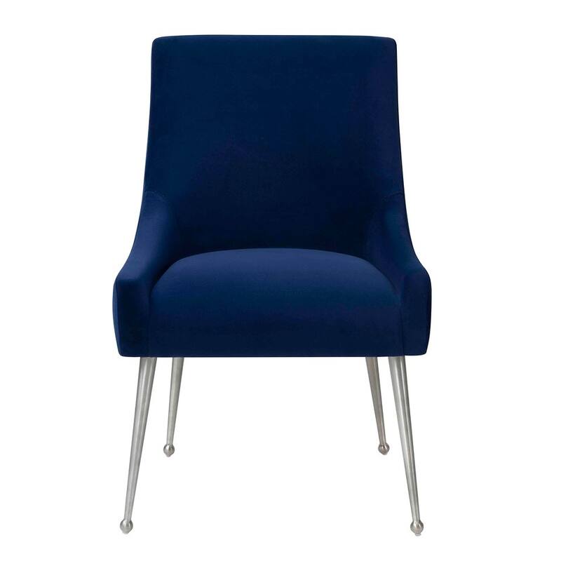 Irina Dining Chair Modern Easy Clean Velvet Upholstered Side Chair with Brushed Gold Leg