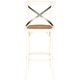preview thumbnail 2 of 3, SAFAVIEH 30-inch Eleanor X-Back Antique White Bar Stool