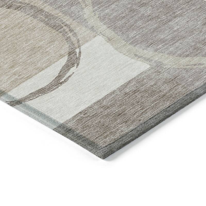 HomeRoots Geometric Modern Rectangle Outdoor Rug