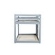 preview thumbnail 23 of 22, Solid Wooden , Solid Rubber Wooden Twin over Twin Loft Bed with Ladder ,Upper and Bottom Bed Platforms crafted
