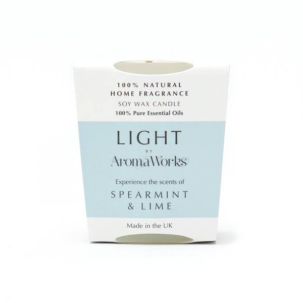 AromaWorks Light Range Spearmint & Lime Candle 10cl Small AromaWorks Light Range Spearmint & Lime Candle 10cl Small
