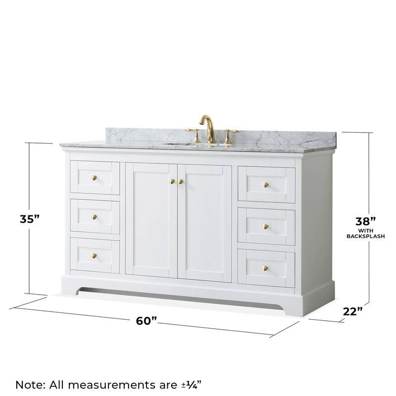 Wyndham Collection Avery 60" Free Standing Single Basin Vanity Set