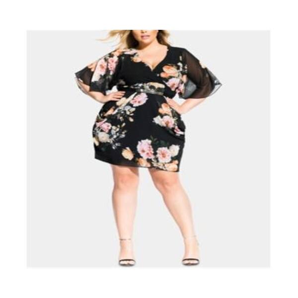 City Chic Women's Tuscan Rose Dress Black Size X-Small - Bed Bath & Beyond  - 40570511