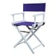 preview thumbnail 16 of 28, White Frame 18-inch Director's Chair - 33.75"h x 21.75"w x 17"d - 33.75"h x 21.75"w x 17"d Purple