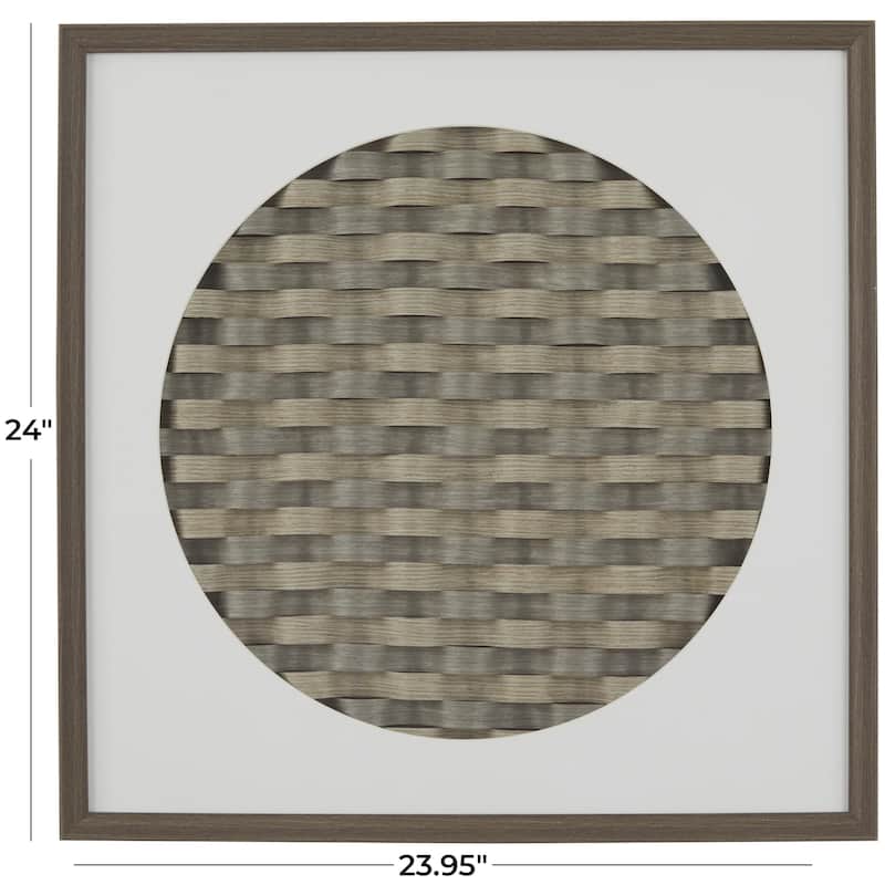 Paper Geometric 3D Weaved Shadow Box - Brown or Dark Brown - Roche River Decor