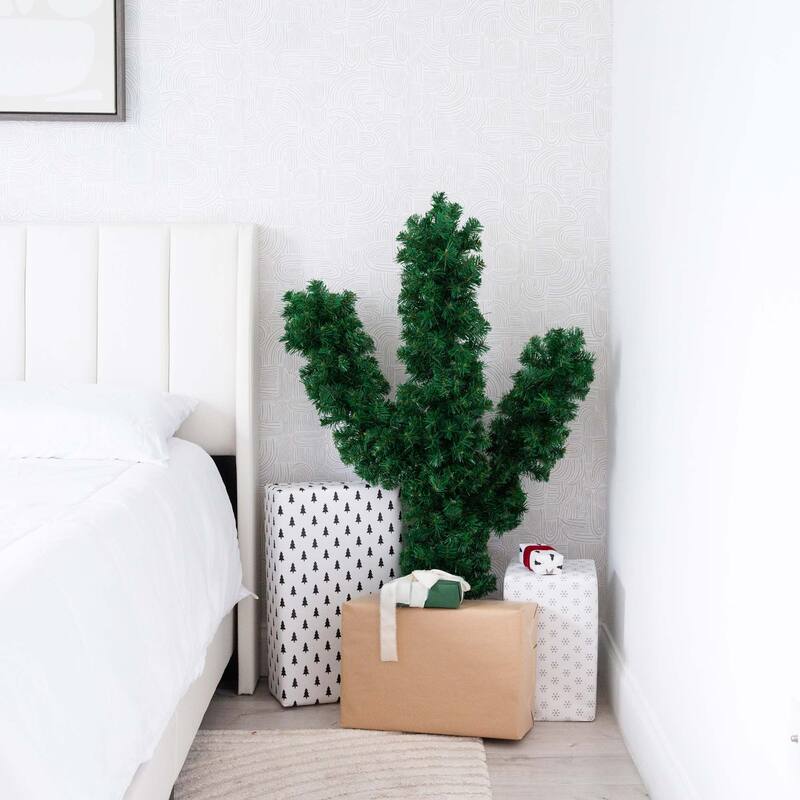 Cactus-Shaped Artificial Christmas Tree - 4’ - Unlit
