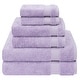 preview thumbnail 63 of 89, American Soft Linen Bekos 6 Piece Towel Set, 100% Cotton Bath Towel Set for Bathroom Lilac