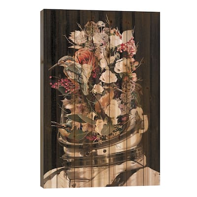 Bloom Print On Wood by Nicebleed - Multi-Color