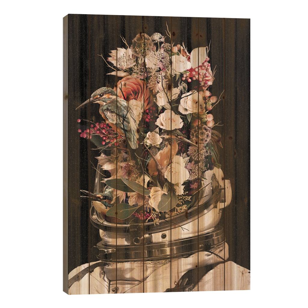 Bloom Print On Wood by Nicebleed - Multi-Color