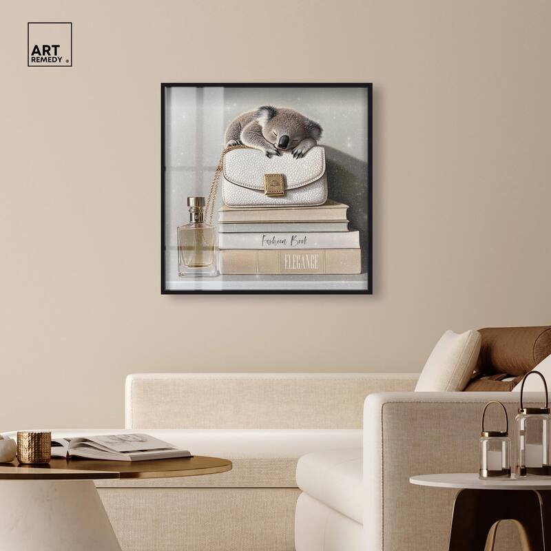 Koala on Fashion Books Shadowbox by Art Remedy