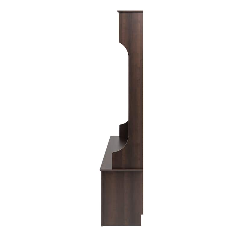 Prepac Hall Tree with Bench and Shoe Storage, Mudroom Bench with Storage and Hooks