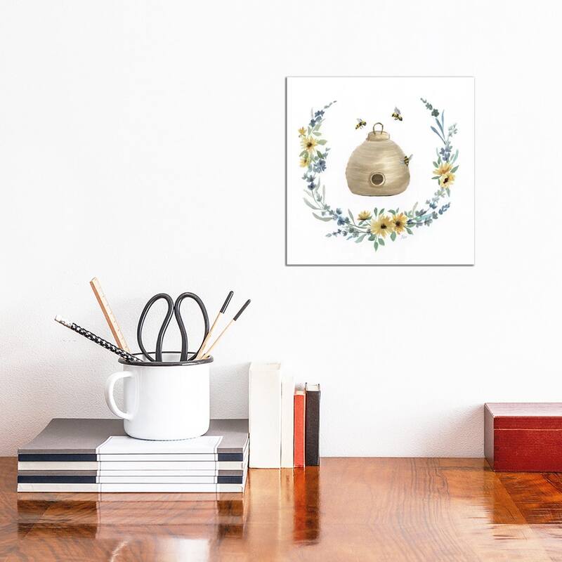 iCanvas "Bumble Bee Hive" by Nan Canvas Print - 12x12x1.5