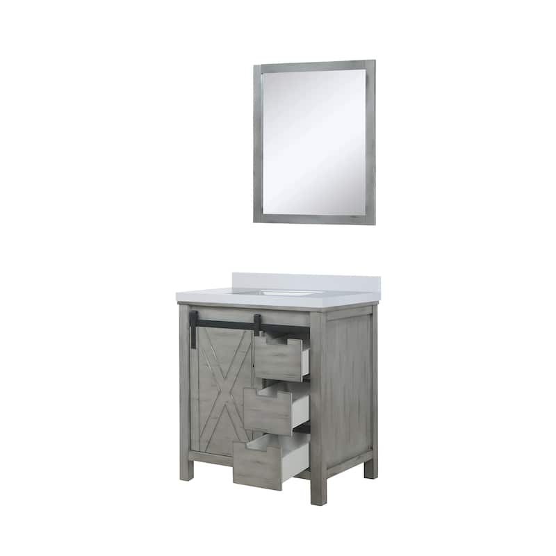 Marsyas Brown Bath Vanity, Cultured Marble Countertop and Mirrors