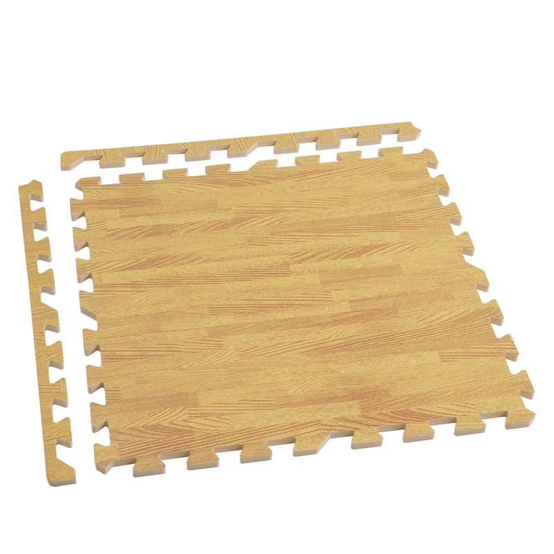 12 Tiles Gym Foam Puzzle Floor Tiles 24x24" Interlocking Floor Mats 48sq.ft