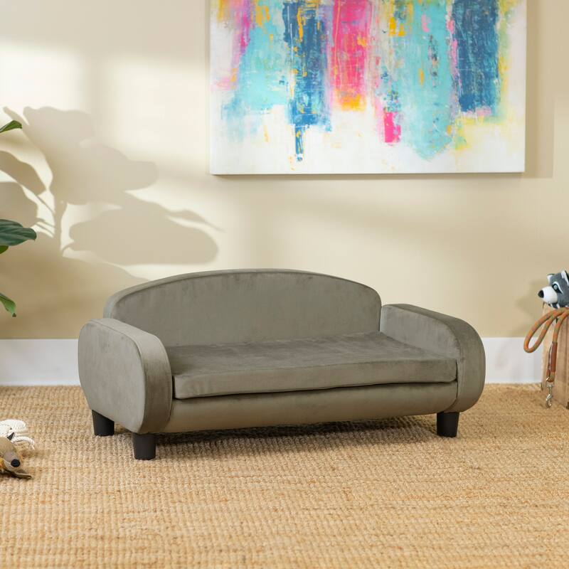 Paws & Purrs Modern Pet Sofa Bed Low-Back Lounger for Dogs & Cats – Removable Washable Mattress Cover