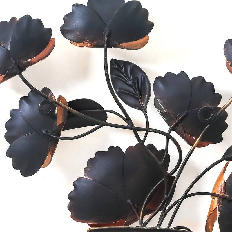 Adeco Metal Flower Wall Decor