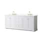 Option White / Giotto Quartz Top / Brushed Gold Hardware