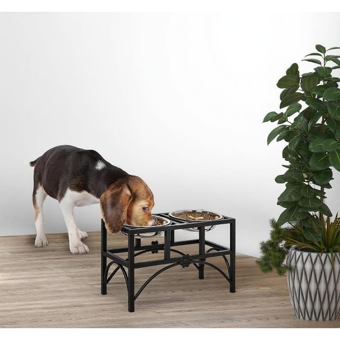 Double Stainless Steel Heavy Duty Dog Food Bow