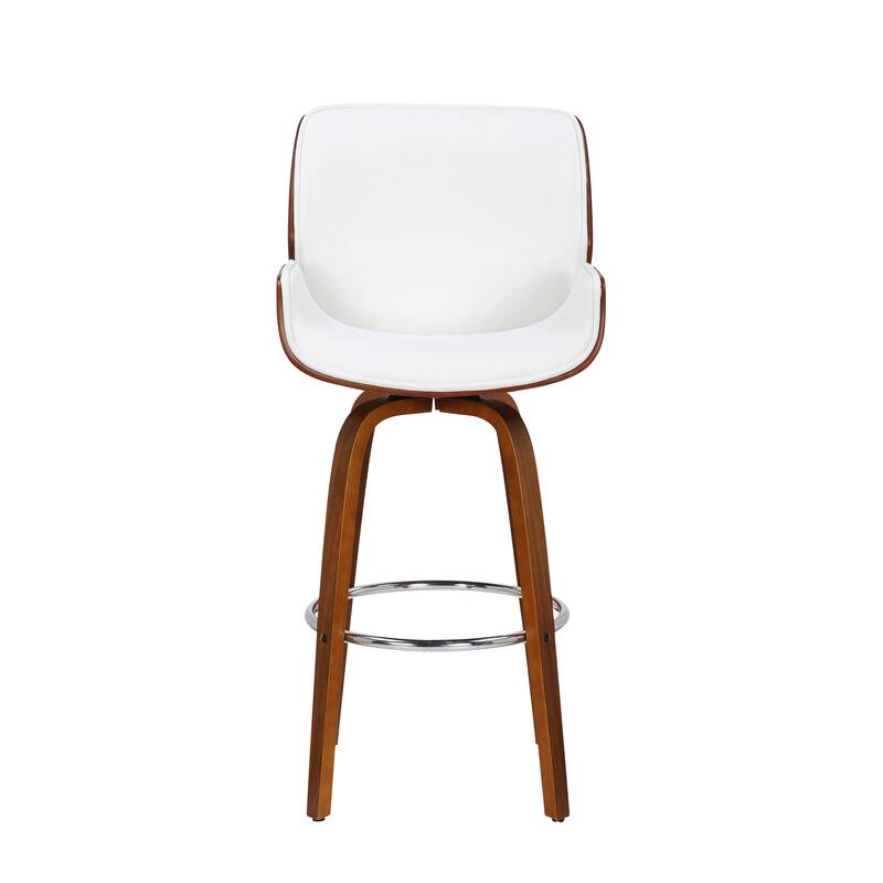 Porthos Home Miller Swivel Faux Leather Mid-Century Counter Stool