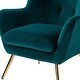 preview thumbnail 59 of 141, Eusebio Tufted Velvet Accent Chair with Wingback, Arms, and Metal Gold Legs for Living Room or Bedroom by HULALA HOME