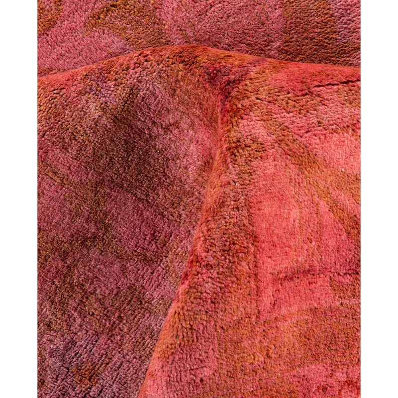Overdyed One-of-a-Kind Hand-Knotted Area Rug - Pink - 9' 1" x 11' 10"